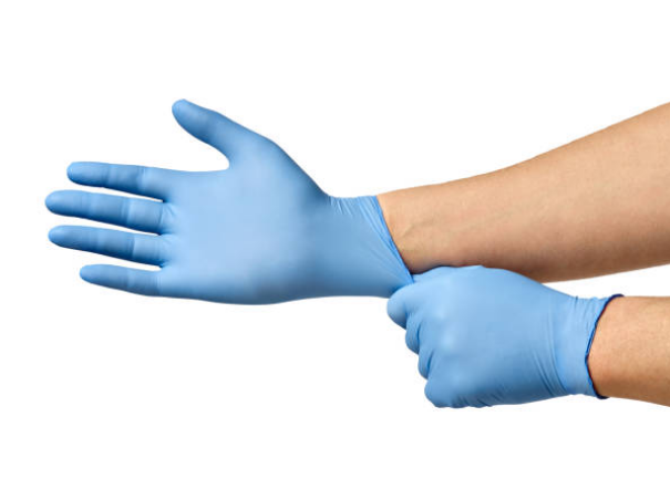 Luvas latex Azuis com pó - L-0