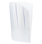 Chapéu de cozinheiro continental, papel branco, 23 cm (embalagem 50 unidades)-0