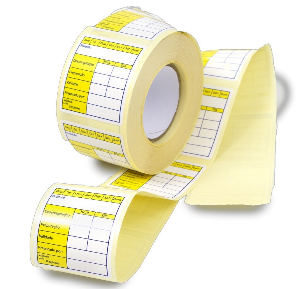 Etiquetas para Alimentos (HACCP) 4x4,5 cm, rolo de 500-0